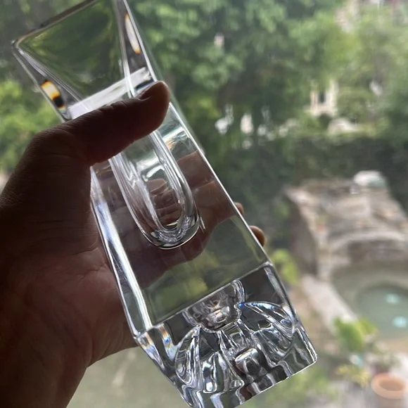 Vintage discontinued Nambe full lead Crystal Vase signed - Picture 3 of 7